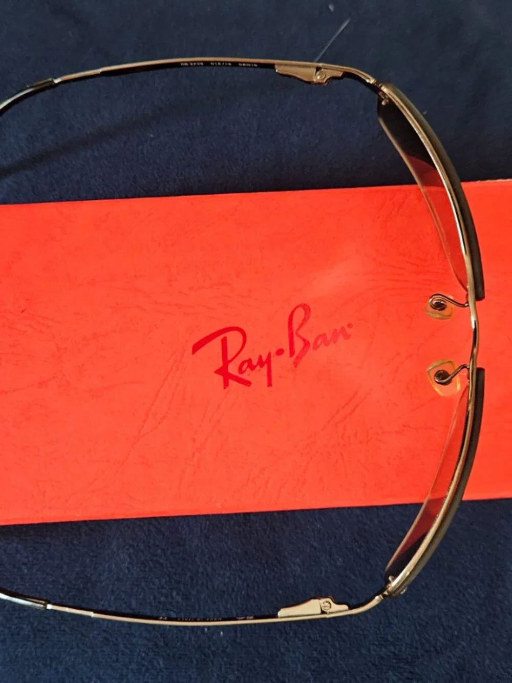 RAY BAN 3239 *RARE* 014/84 58[]15 BROWN POLARIZED RIMLESS SUNGLASSES {#812-1}